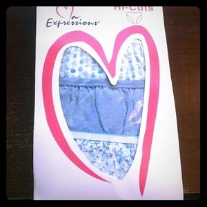 Vintage rare 3 high-cut soft panties underwear set